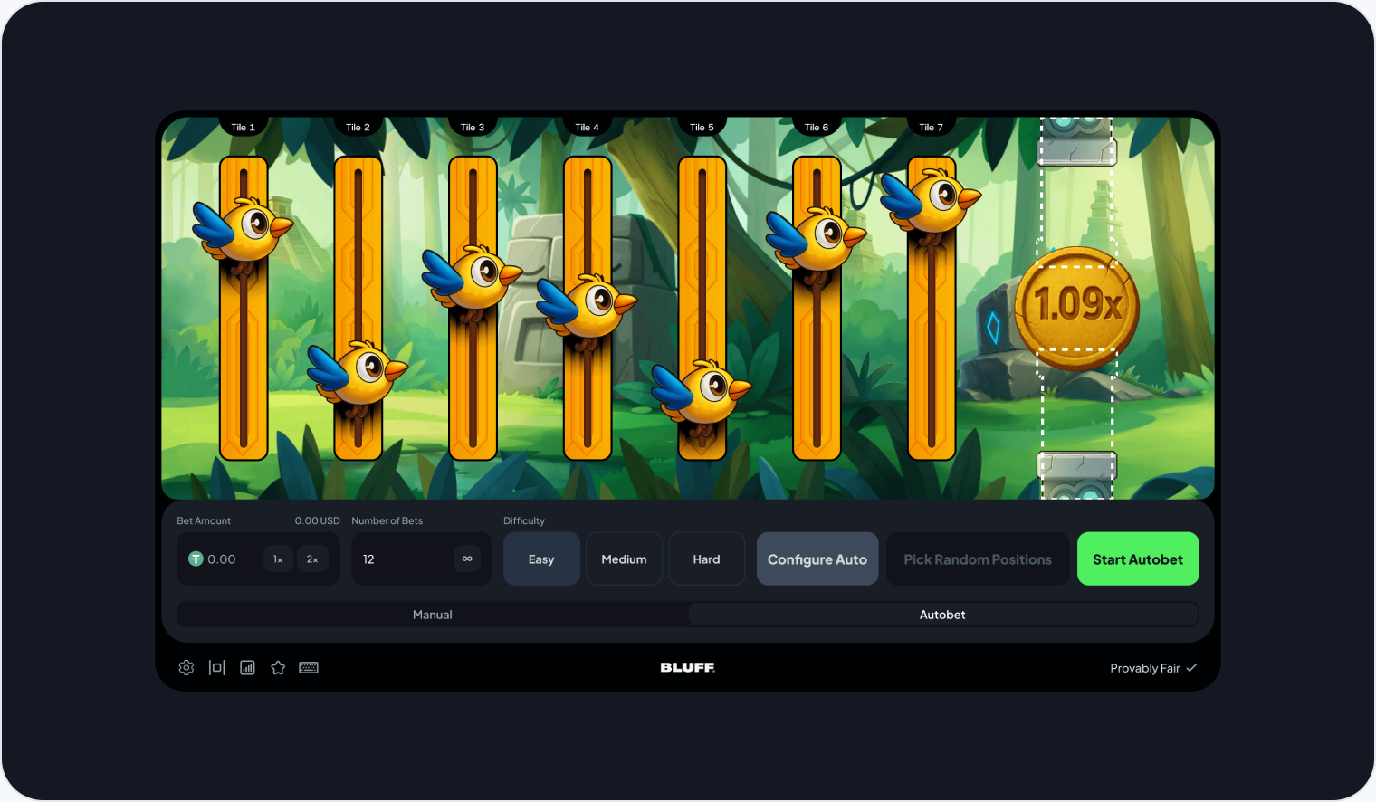 Flappy Fortune: incoming pillars drawn as dashed outlines