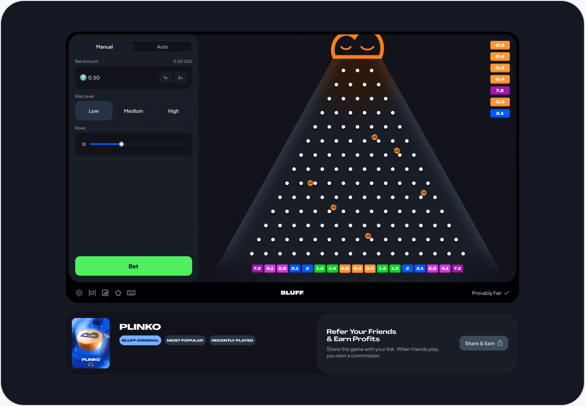 Plinko: one shared grammar, its own personality